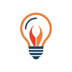 Light bulb logo icon design vector art illustration