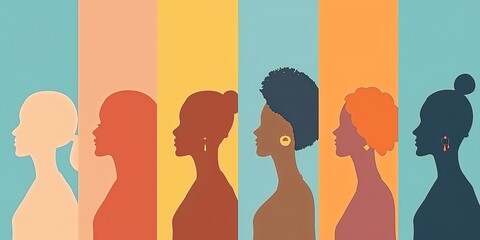 Diverse group of women of different races and ethnicities.