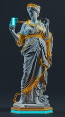 Obraz premium A black and white capture of a stoic clock tower standing tall against the sky