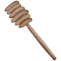 Cute brown Honey sticks isolated on transparent background