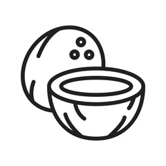 Coconut Icon vector image. Suitable for mobile apps, web apps and print media