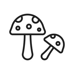 Mushroom Icon vector image. Suitable for mobile apps, web apps and print media