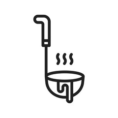 Ladle Icon vector image. Suitable for mobile apps, web apps and print media