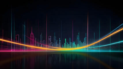 Leon Effect Glowing Lines on Bright Backgrounds ai generative