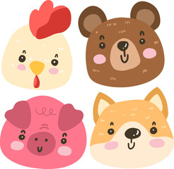 animals element design for templates.
