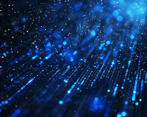 Fototapeta premium Digital Galaxy A galaxy made of binary code with a clear area for text