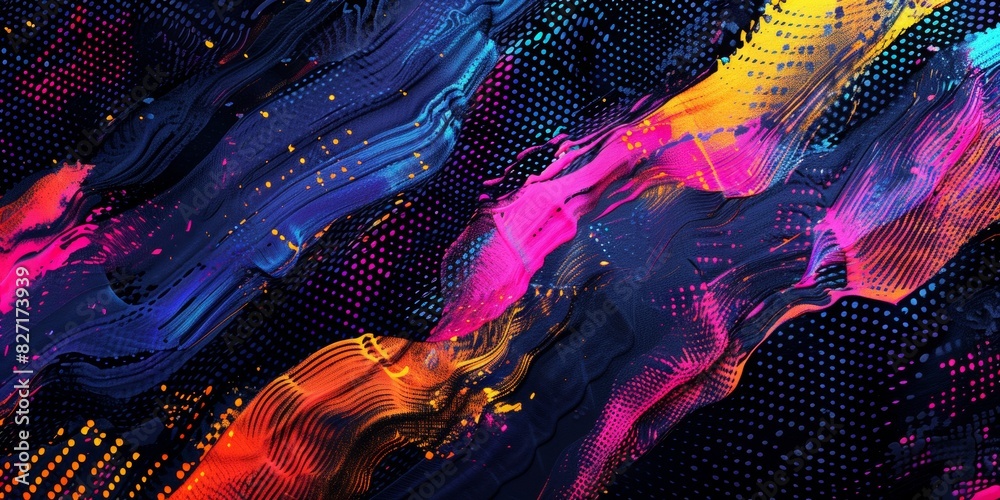 Canvas Prints glitch textiles pattern