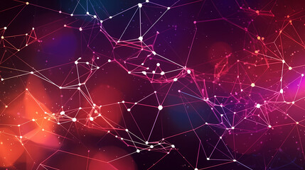 Fototapeta premium Modern scientific background with hexagons lines vector image