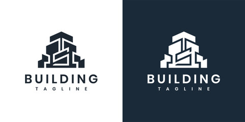 Real estate building and initial letter S logo design template