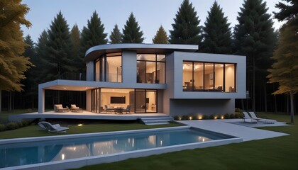 Obraz premium house in the woods