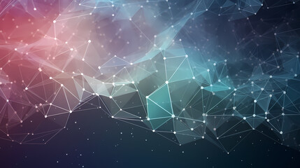 Obraz premium Modern scientific background with hexagons lines vector image