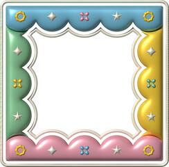 3D Cute Colorful Frame