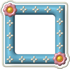 3D Cute Colorful Frame