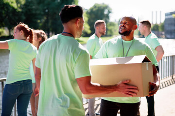 Charity Volunteer Community. Giving Box Package