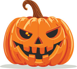 Scary Halloween pumpkin face