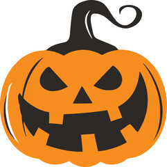 Scary Halloween pumpkin face