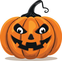 Scary Halloween pumpkin face