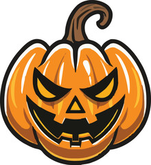 Scary Halloween pumpkin face