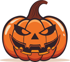 Scary Halloween pumpkin face