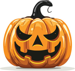 Scary Halloween pumpkin face