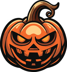 Scary Halloween pumpkin face