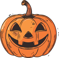 Scary Halloween pumpkin face