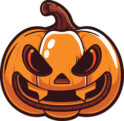 Scary Halloween pumpkin face