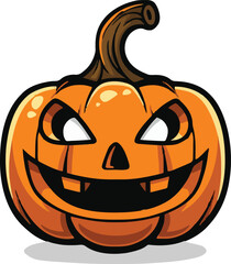 Scary Halloween pumpkin face