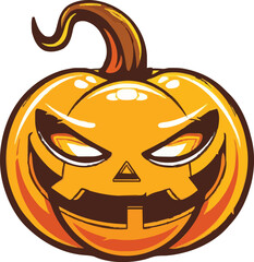 Scary Halloween pumpkin face