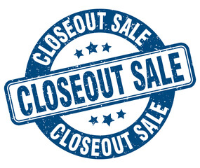 closeout sale stamp. closeout sale label. round grunge sign