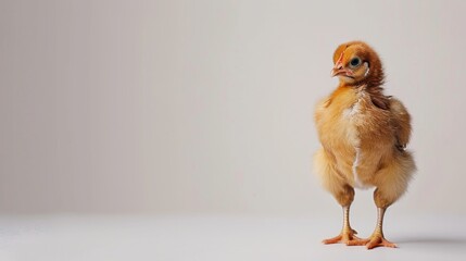 Small Chicken Standing on Hind Legs