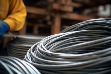 industrial steel cable or wire,industrial tools,industrial concept