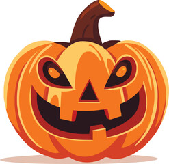 Scary Halloween pumpkin face