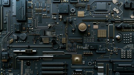 Fototapeta premium Close Up of a Computer Circuit Board