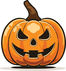 Scary Halloween pumpkin face