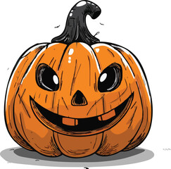 Scary Halloween pumpkin face