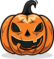 Scary Halloween pumpkin face