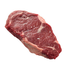 Raw Beef Steak Isolated without Background, Highlighting Freshness