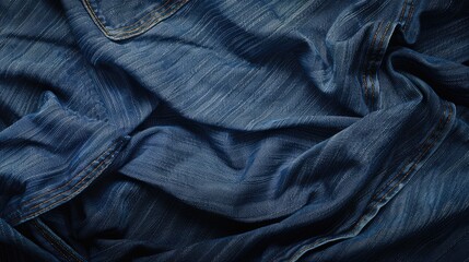 Fototapeta premium Pair of denim jeans background in blue color