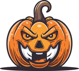 Scary Halloween pumpkin face