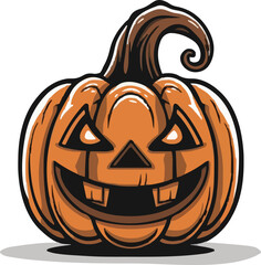 Scary Halloween pumpkin face