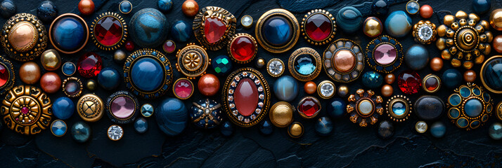 Embrace the Nostalgia of National Cherish,
A colorful display of beads and beads is shown
