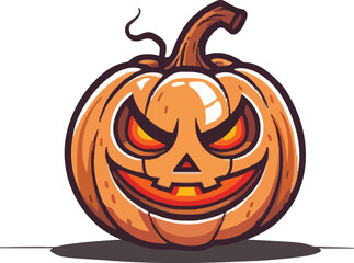 Scary Halloween pumpkin face