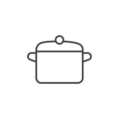 Pot icon set. Food cooking Asian clay pot vector symbol in kitchenware utensil icon.