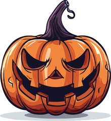 Scary Halloween pumpkin face