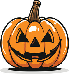 Scary Halloween pumpkin face