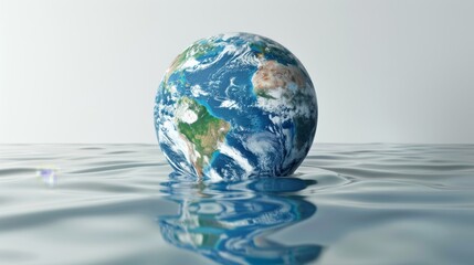 Earth Floating in Water
