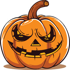 Scary Halloween pumpkin face