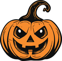 Scary Halloween pumpkin face