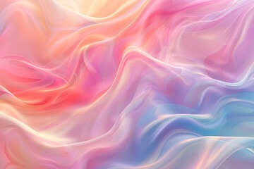 Obraz premium Abstract background with soft pastel waves gradient colors for designing apps or products